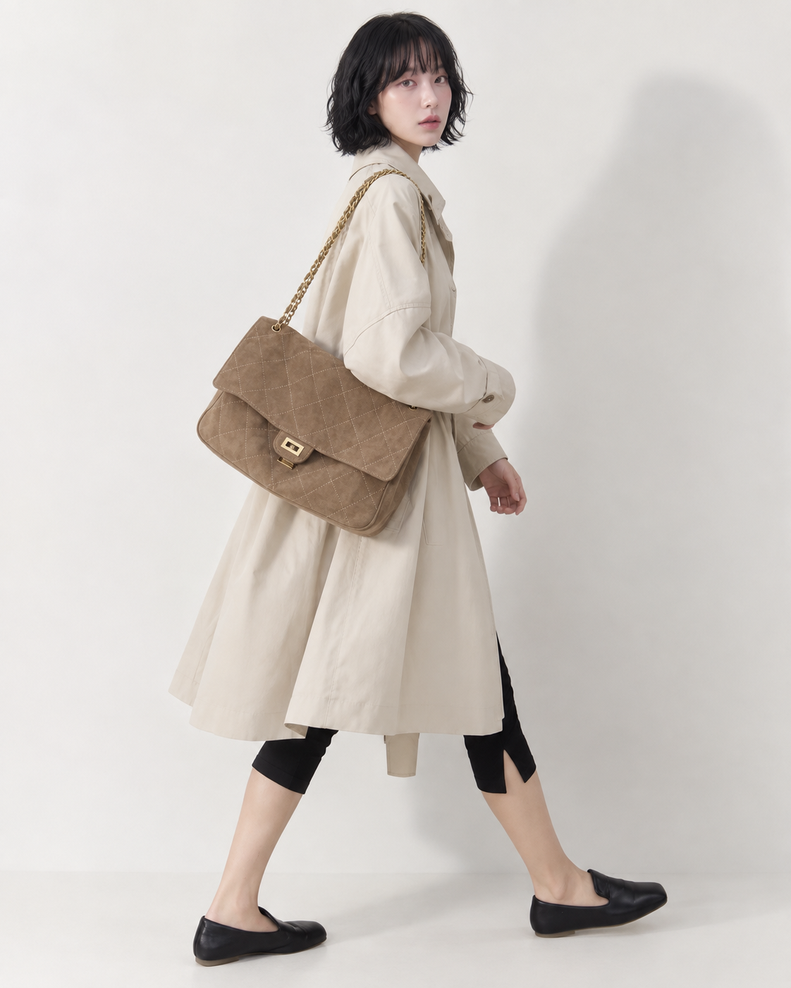 Suede maxi flap image 6