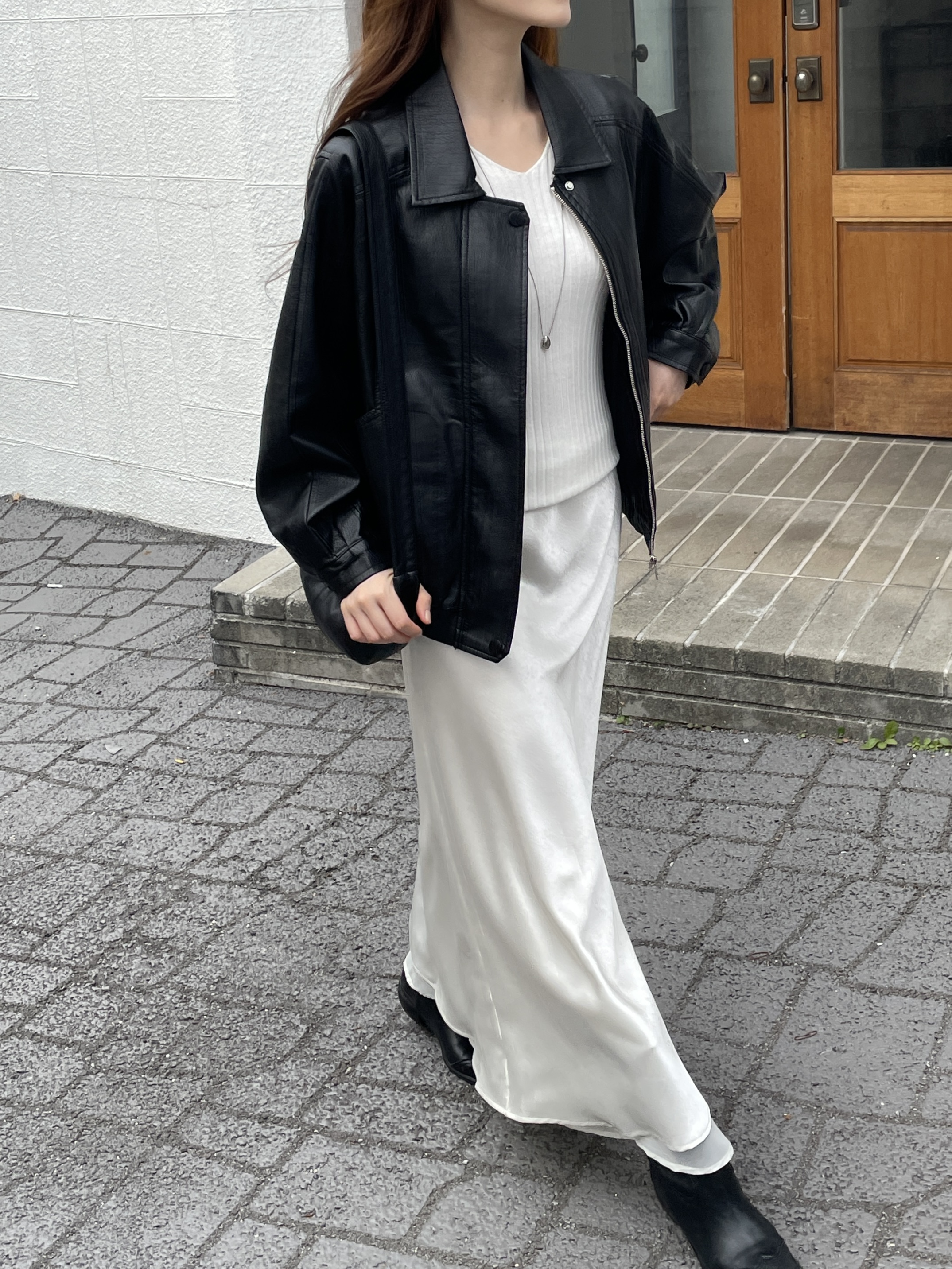 Leme leather jacket & crossbody bag set image 2