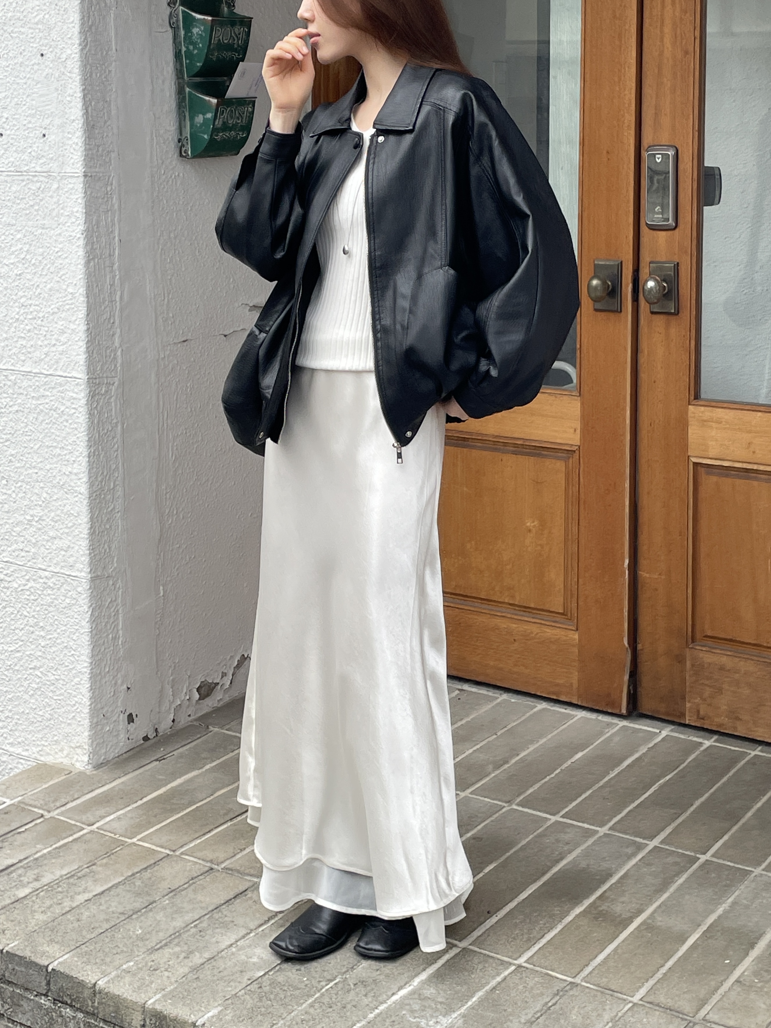 Leme leather jacket & crossbody bag set image 5