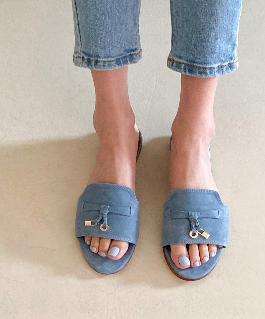Roro buckle mule_Flat model view