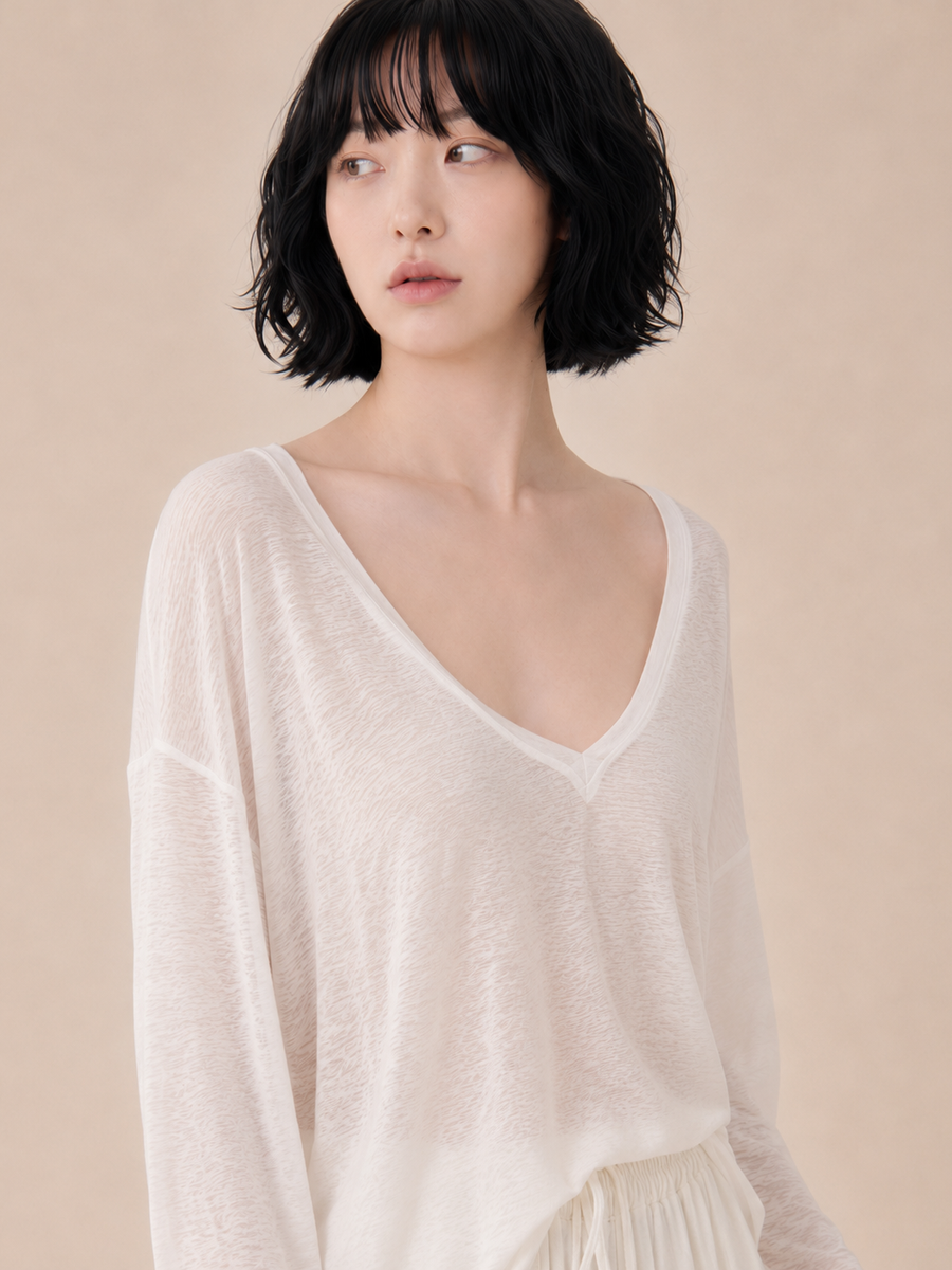 Soline V-Neck model view