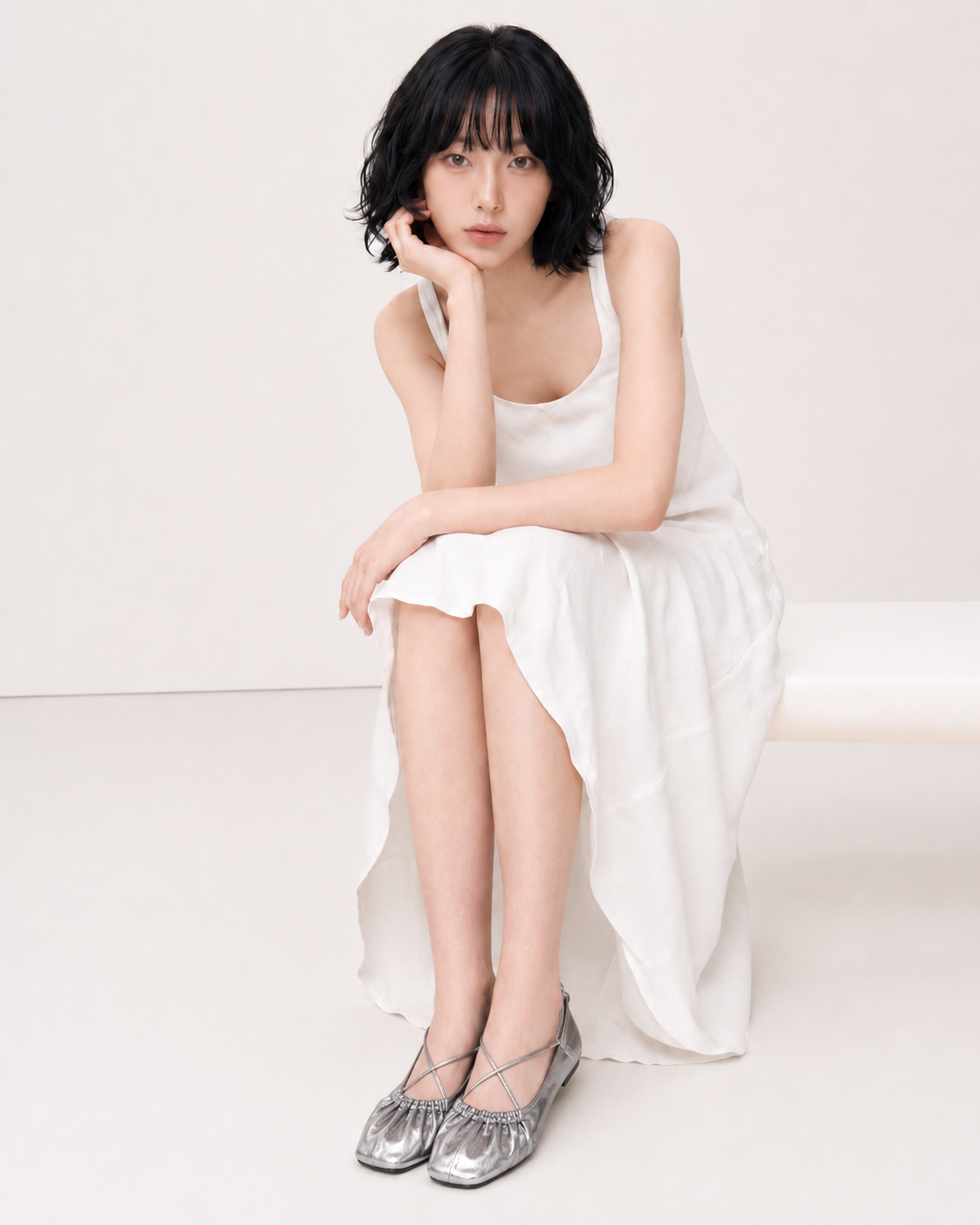 Lune Shirring Ballet model view